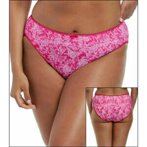 NWOT Elomi EL4345 Kim Brief Panties, Festival Pink, Size 4XL